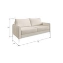 Ver imagem 3 de Sofá Living Davos 2 Lugares Estrutura Eucalipto Pés em Alumínio Tecido Linho 1,30m Branco Off White