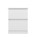 Ver imagem 1 de Mesa de Cabeceira Bari 02 Gavetas Branco Santos Andirá