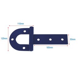 Dobradiça Porteira 270mm Nº 3 Aço Carbono Pintado São Romão - 2