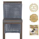 Ver imagem 3 de Mesa Bistro e 4 Banquetas Roma Marrom Corda Náutica 11 Prata