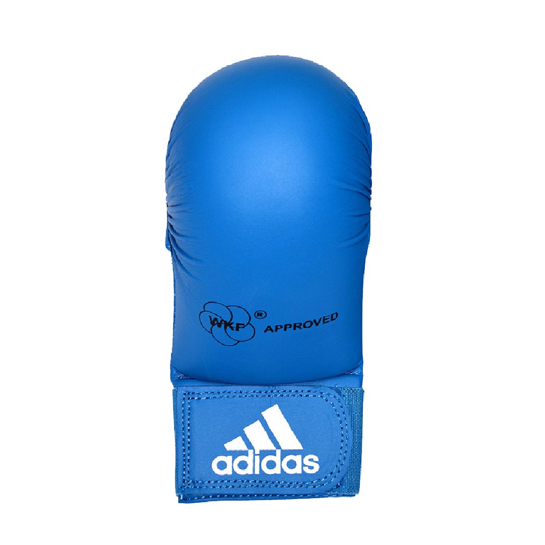 Luva Karatê Adidas sem Dedão Azul WKF Approved Old Collection 661.22-AZ - 2