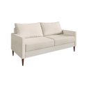 Ver imagem 2 de Sofá Living Fideris 2 Lugares Estrutura e Pés em Eucalipto Tecido Linho 1,25m Branco Off White