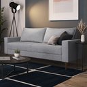 Ver imagem 1 de Sofá Living Ascona 3 Lugares Estrutura e Pés em Eucalipto Tecido Linho 1,88m Cinza