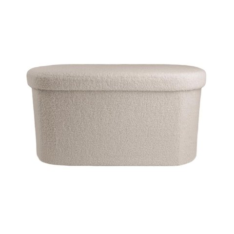 Puff Báu Boucle Off-white - Acasa