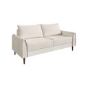 Ver imagem 2 de Sofá Living Bienna 3 Lugares Estrutura e Pés em Eucalipto Tecido Linho 1,90m Branco Off White