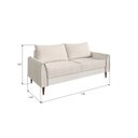 Ver imagem 3 de Sofá Living Bienna 3 Lugares Estrutura e Pés em Eucalipto Tecido Linho 1,90m Branco Off White