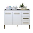 Ver imagem 6 de Lavanderia Petrópolis Balcão 2 Portas 3 Gavetas Kaiki Móveis Branco