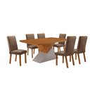 Ver imagem 1 de Mesa de Jantar Aster 180 cm Tampo MDF Canto Copo Laminado e 6 Cadeiras Lira