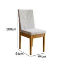 Ver imagem 3 de Kit 4 Cadeiras de Jantar Estofadas Dakota Madeira Maciça Cerejeira e Bege