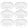 Kit 6 Pratos Brancos Rasos 25cm Melamina Refeição Redondos Lisos Milão Lyor - 1