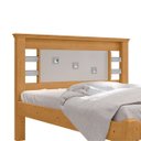 Ver imagem 3 de Cama de Casal Modelo Lavínia Elegante e Resistente em Mdf:naturalle/offwhite