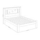 Ver imagem 5 de Cama de Casal Modelo Lavínia Elegante e Resistente em Mdf:naturalle/offwhite