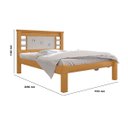 Ver imagem 4 de Cama de Casal Modelo Lavínia Elegante e Resistente em Mdf:naturalle/offwhite