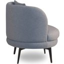 Ver imagem 5 de Poltrona Giratória Orgânica Sala de Estar Living Dora T03 Linho Cinza - Lyam Decor