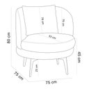 Ver imagem 4 de Poltrona Giratória Orgânica Sala de Estar Living Dora T03 Linho Cinza - Lyam Decor