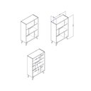 Ver imagem 3 de Estante de Livros Retrô 81CMX124CM Nichos Rt 3015 Marrom/Mel