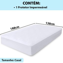 Capa Protetora de Colchão Casal Impermeável 100 Silencioso de Malha Premium 138x188x36 cm BF Colchõe - 5