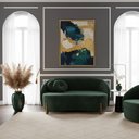 Ver imagem 2 de Sofá Orgânico 2 Lugares C/2 Almofadas Curvo Sala Recepção Amsterdã Veludo Verde - Montanari's Decor
