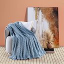 Ver imagem 3 de Cobertor Manta Confy Ultrasoft Flannel Queen 2,40m X 2,20m Texturizado 01 Peça - Mirtilo Azul