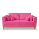 Ver imagem 4 de Kit Sofá 3 Lugares e 2 Poltronas Beny Viena Para Sala de Estar Suede Pink - Madeira Prima Deccor