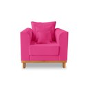 Ver imagem 6 de Kit Sofá 3 Lugares e 2 Poltronas Beny Viena Para Sala de Estar Suede Pink - Madeira Prima Deccor