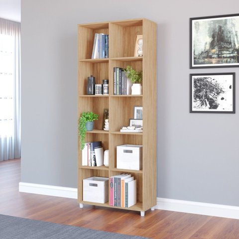 Estante 10 Nichos Caracol ESM225 186CMX74CM Marrom/Mel