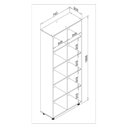 Ver imagem 3 de Estante 10 Nichos Caracol ESM225 186CMX74CM Marrom/Mel