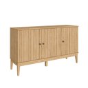 Ver imagem 2 de Aparador 3 Portas 134,7x77x38,5 cm Marrom/Mel