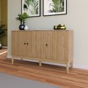 Ver imagem 1 de Aparador 3 Portas 134,7x77x38,5 cm Marrom/Mel