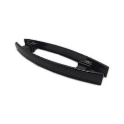 Puxador duplo curvo 30x20cm para porta de vidro e portão - Preto - 1