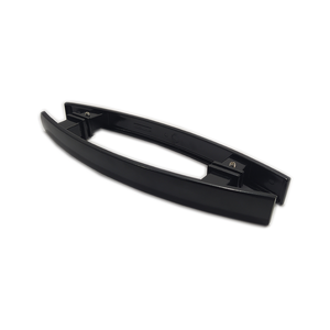 Puxador duplo curvo 30x20cm para porta de vidro e portão - Preto
