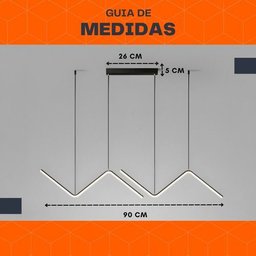 Lustre Pendente Wave 3 em 1 - 3