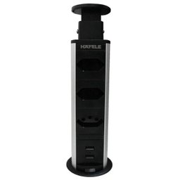 Torre de Tomada 3 Tomadas e Usb Multiplug Retratil Hafele - 3