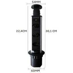 Torre de Tomada 3 Tomadas e Usb Multiplug Retratil Hafele - 2