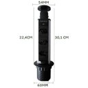Ver imagem 2 de Torre de Tomada 3 Tomadas e Usb Multiplug Retratil Hafele