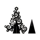 Ver imagem 1 de Árvore de Natal com Arabescos 25cmx30cm - Cria Arte Laser Preto