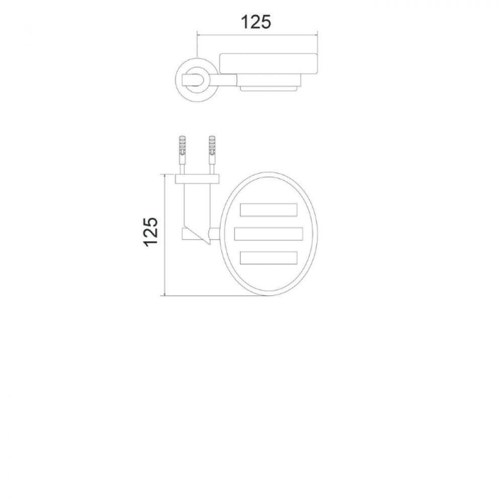 Saboneteira De Parede Minimal Classic 2062 C77 Meber - 2