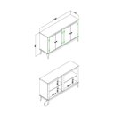 Ver imagem 3 de Aparador - Buffet Colonial 149x90x41 Cm 4 Portas