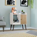 Ver imagem 1 de Aparador 1 Porta 700x800x360 mm Bege/Mel/Off White