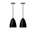 Ver imagem 1 de Kit 2 Lustre Pendente Interno Balcão Bala P Cor: Preto