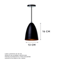 Ver imagem 2 de Kit 2 Lustre Pendente Interno Balcão Bala P Cor: Preto