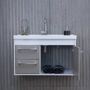 Ver imagem 2 de Gabinete Banheiro Mdf com Pia Cuba - Potenza Gianduia