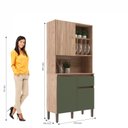 Ver imagem 5 de Armário Kit Cozinha com 3 Portas, 1 Gaveta AC4310 Bege/Carvalho Oak/Arbo