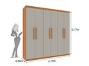 Ver imagem 3 de Guarda Roupa Lagos 6 Portas e 4 Gavetas Tcil Cinamomo Off