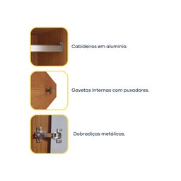 Guarda Roupa Lagos 6 Portas e 4 Gavetas Tcil Cinamomo Off - 7