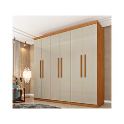 Guarda Roupa Lagos 6 Portas e 4 Gavetas Tcil Cinamomo Off - 4