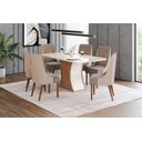 Ver imagem 2 de Mesa Jantar Luiza 160 6 Cadeiras Ivy Bege - Henn