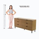 Ver imagem 5 de Cômoda Ditália 6 Gavetas Dm-240 Cor Riviera