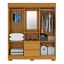 Ver imagem 3 de Guarda-roupa Casal 4 Portas e 2 Gavetas Capelinha com Espelho 149cm Alyssa Espresso Móveis