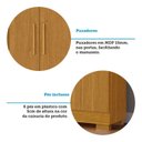 Ver mais imagens de Guarda-roupa Casal 4 Portas e 2 Gavetas Capelinha com Espelho 149cm Alyssa Espresso Móveis